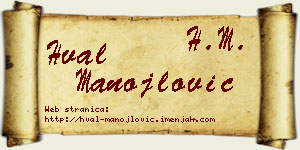Hval Manojlović vizit kartica